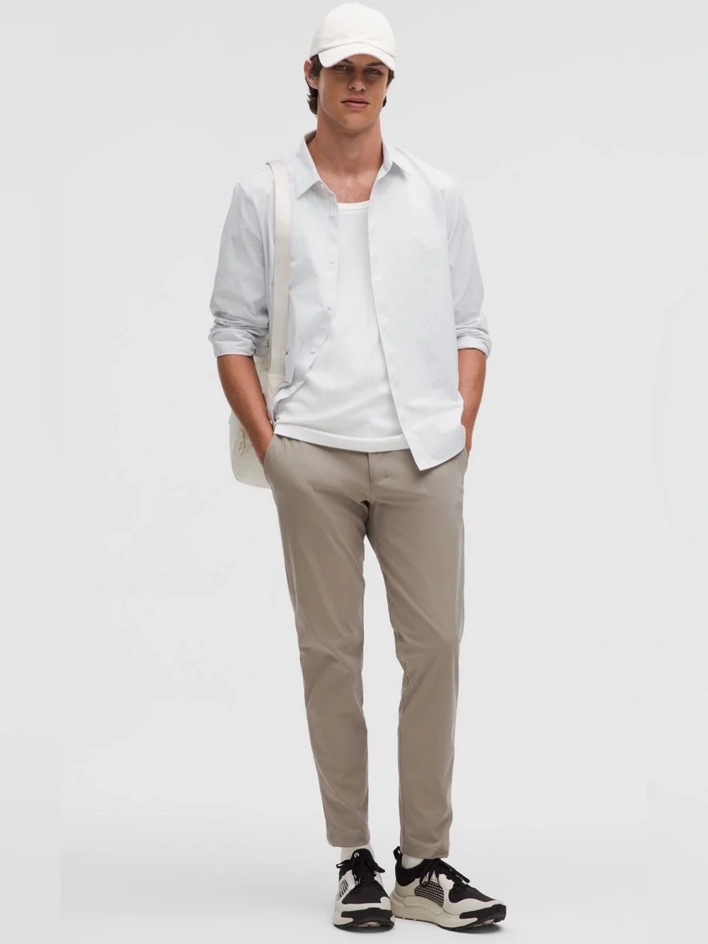 NEW lululemon athletica Men's ABC Slim-Fit Trouser 34W x 28L Warm Ash Gray